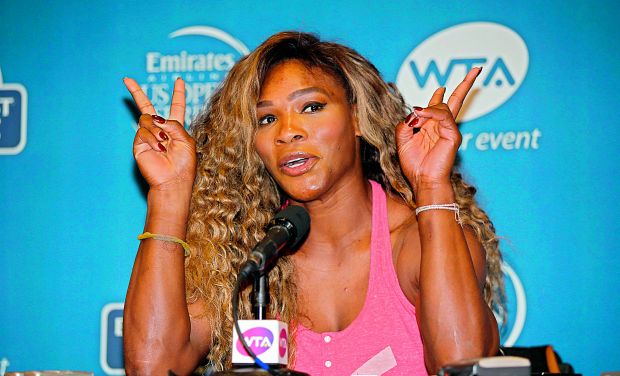 Serena Williams speaks to the media at a press conference during Day One of the Bank of the West Classic at the Taube Family Tennis Stadium on Sunday in Stanford. (Photo: AFP) Serena Williams speaks to the media at a press conference during Day One of the Bank of the West Classic at the Taube Family Tennis Stadium on Sunday in Stanford. (Photo: AFP)